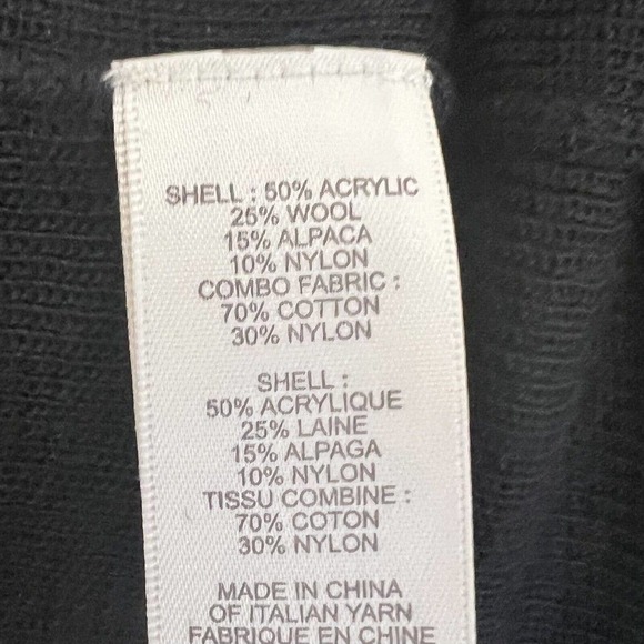 REBECCA TAYLOR Wool Alpaca Blend Sweater with Lace Shoulder Detail Black Size S - Picture 5 of 6